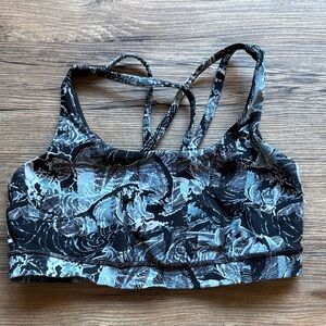 Lululemon Athletica Black and White Patterned Sports Bra